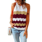 Damen Lässiges Stricktop mit modischem Farbwechsel R&B