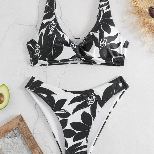 Damen Bikini-Set mit floralen Mustern und sportlichem Schnitt R&B