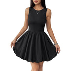 Damen Sommerliches Minikleid mit figurbetontem Oberteil und schwingendem Rock R&B