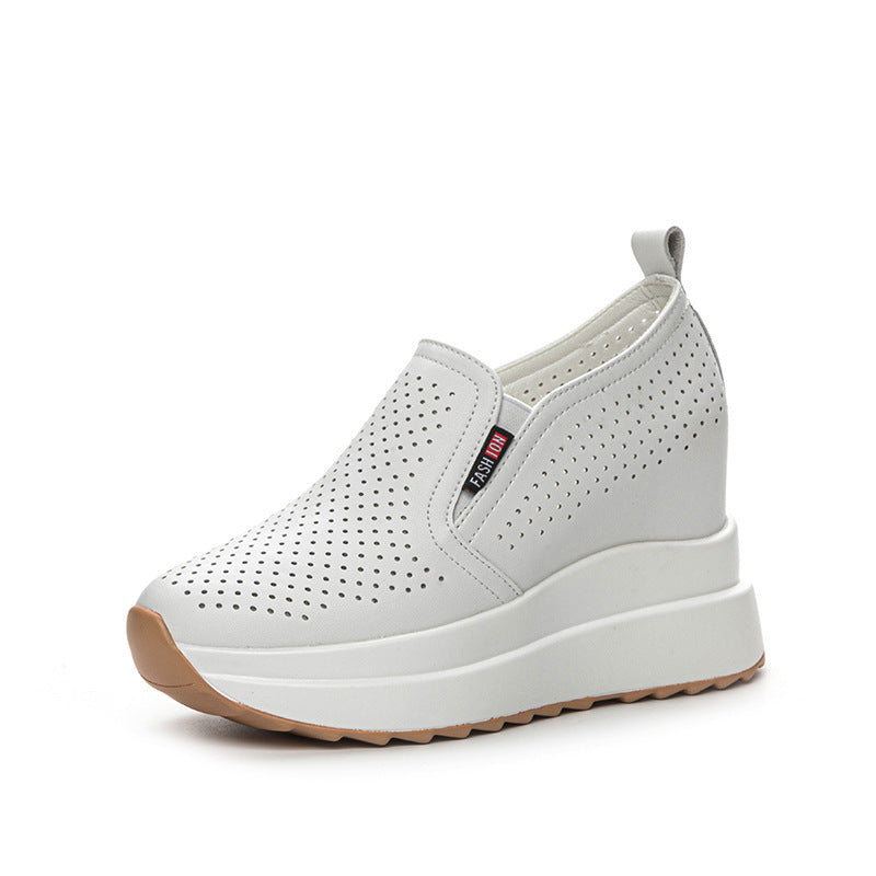 Damen Komfortable Slip-On Sneakers mit luftiger Oberflächenstruktur und rutschfester Sohle R&B