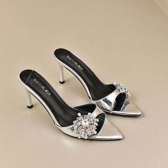 Damen elegante Slingback-Pumps mit funkelndem Strassakzent R&B