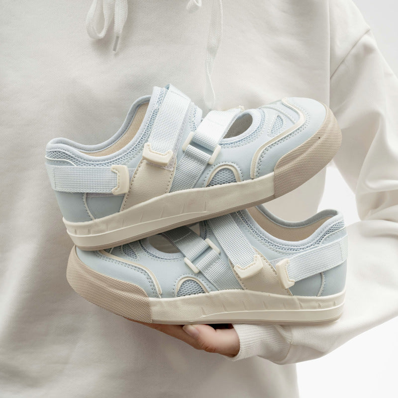 Damen Sneakers mit praktischem Klettverschluss und atmungsaktiver Oberflächenstruktur R&B