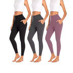 Damen Hochgeschnittene Sportleggings mit praktischen Taschen R&B