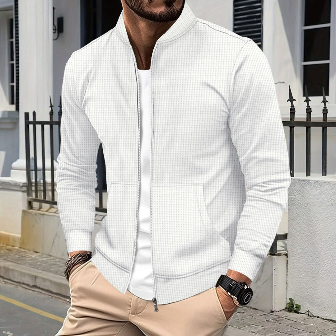 Herren sportliche Freizeitjacke mit Reißverschluss und praktischen Taschen R&B