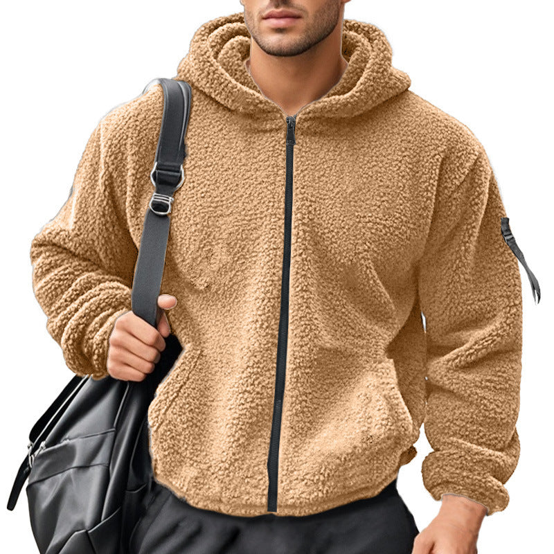 Herren Fleecekapuzenpullover mit ergonomischem Schnitt und praktischen Reißverschlusstaschen R&B