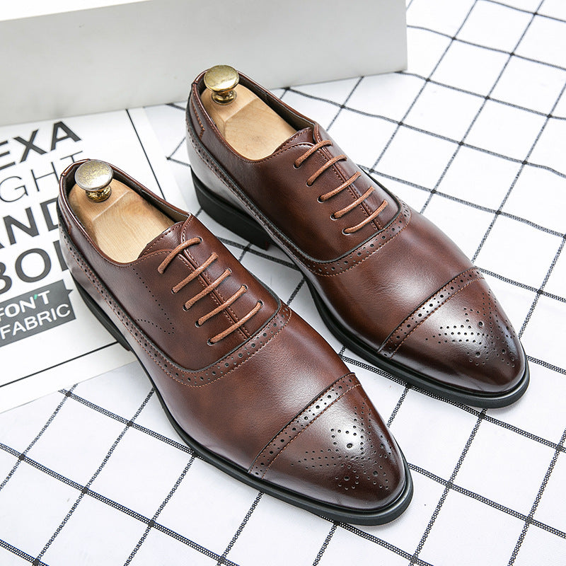 Damen Elegante Schnürschuhe aus hochwertigem Leder mit klassischen Perforationen R&B