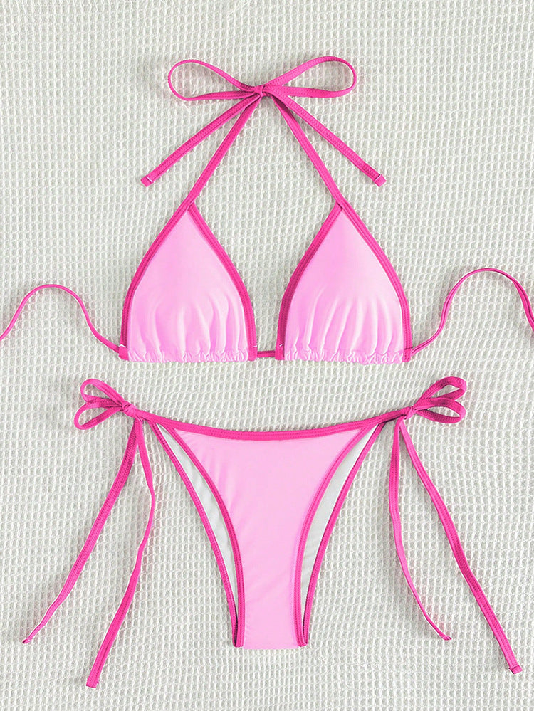 Damen Triangel-Bikini-Set mit verspieltem Bindesystem R&B