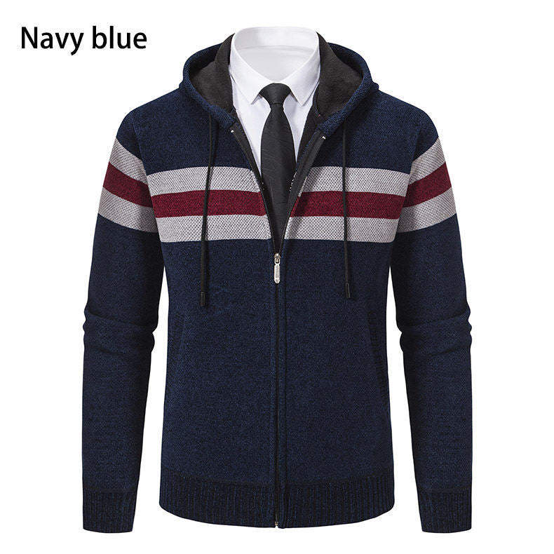 Herren modische Kapuzenjacke mit strukturiertem Design und elegantem Innenkragen R&B