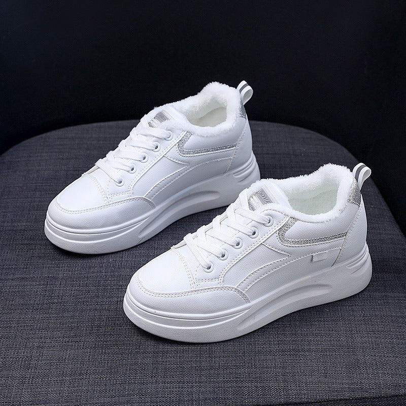 Damen warme High-Top Sneaker mit kuscheligem Innenfutter und rutschfester Sohle R&B