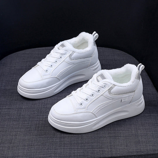 Damen warme High-Top Sneaker mit kuscheligem Innenfutter und rutschfester Sohle R&B