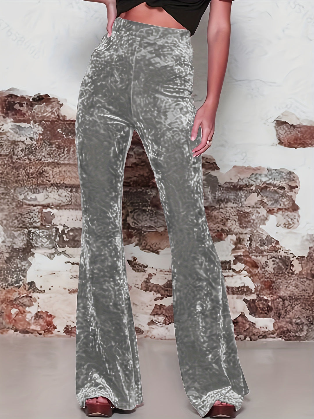 Damen Samtweite Hose R&B
