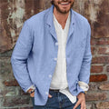 Herren Leinenjacke mit Knopfleiste