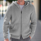Herren Strickjacke mit strukturierter Oberfläche und praktischen Taschen R&B