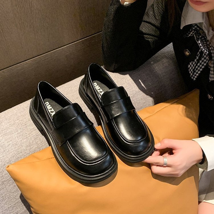 Damen Modische Loafers mit breitem Klettverschluss und robuster Sohle R&B
