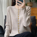 Damen Strickjacke mit goldenen Knöpfen R&B