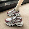 Damen sportive Chunky Sneakers mit atmungsaktivem Mesh-Obermaterial und dämpfender Sohle R&B