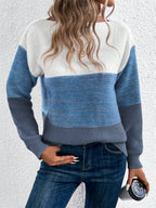 Damen Klassischer Pullover mit Streifenmuster R&B