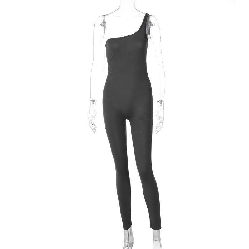 Damen Figurumspielender Bodysuit mit asymmetrischem Design R&B