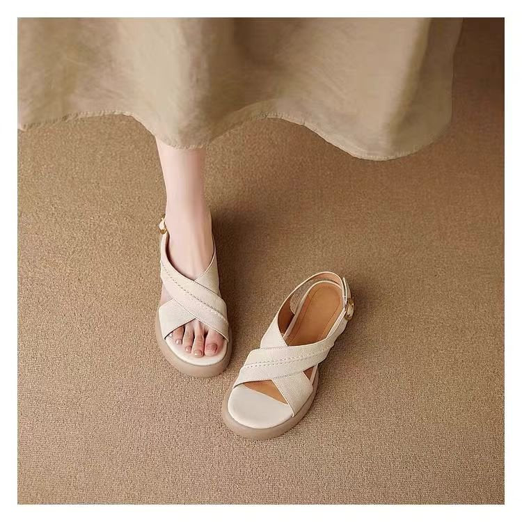 Damen Komfortable Plattform-Sandalen mit verstellbaren Riemen und anatomisch geformtem Fußbett R&B