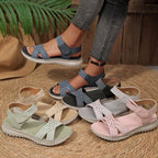 Damen Sportliche Sandalen mit elastischen Riemen R&B