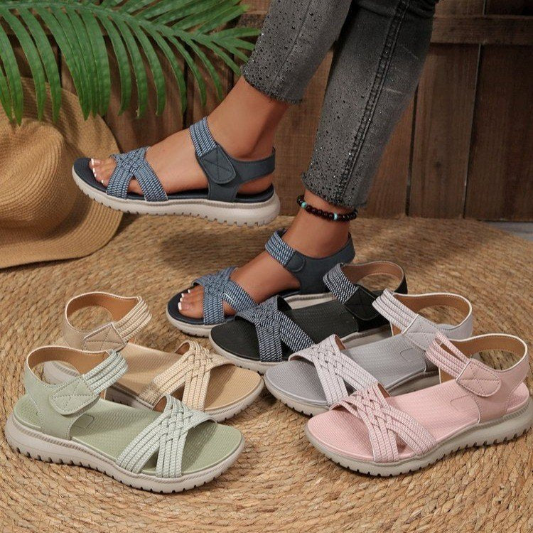 Damen Sportliche Sandalen mit elastischen Riemen R&B