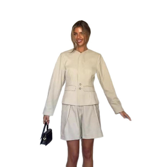 Damen elegantes Blazer-Shorts-Set R&B