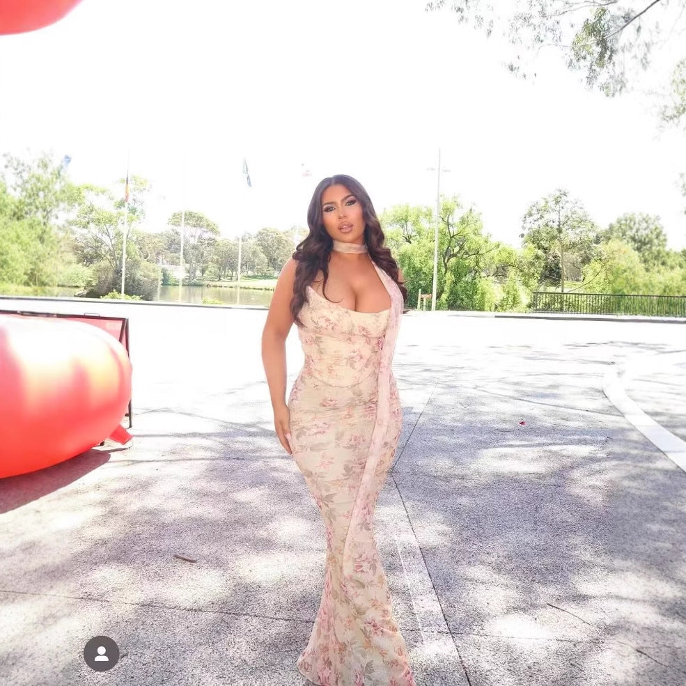 Damen Maxirock mit raffinierten Rüschendetails und floralen Applikationen R&B