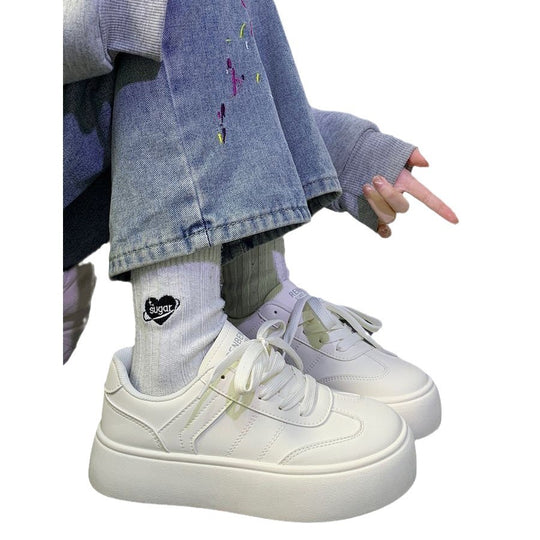 Damen modische Plateau-Sneaker mit klassischem Obermaterial und bequemer Dämpfung R&B