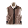 Damen modische Weste mit kuscheligem Innenfutter und eleganten Details R&B