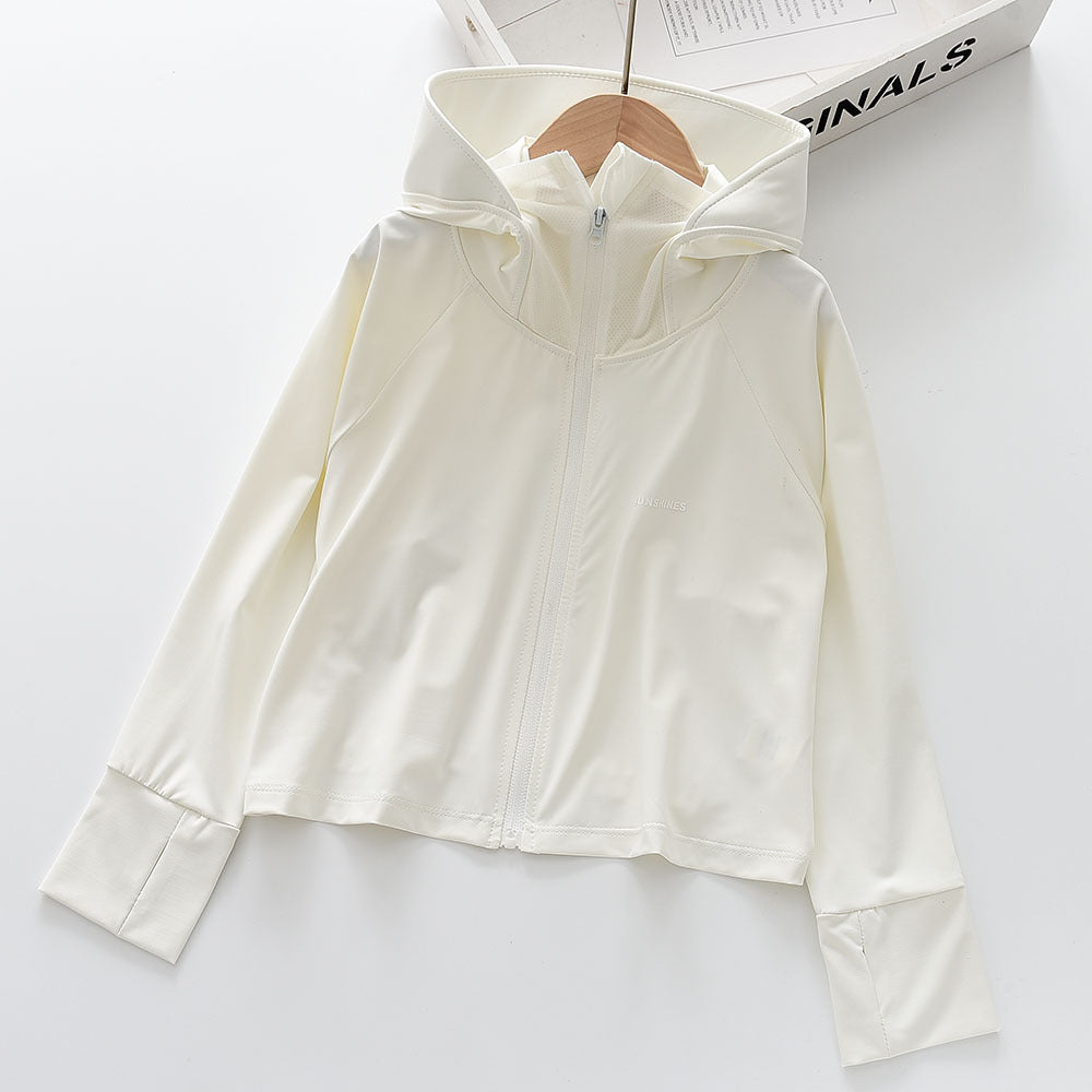 Mädchens nan leichte sonnenschutz Zip-Up Hoodie Schwimm Rash Guard mit Daumenlöchern R&B