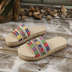 Damen Wedge-Pantoletten mit buntem Bead-Design R&B