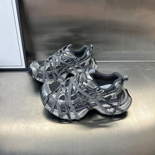Damen Sportliche Hybrid Sneakers mit elastischer Netzstruktur und stabiler Gummisohle R&B