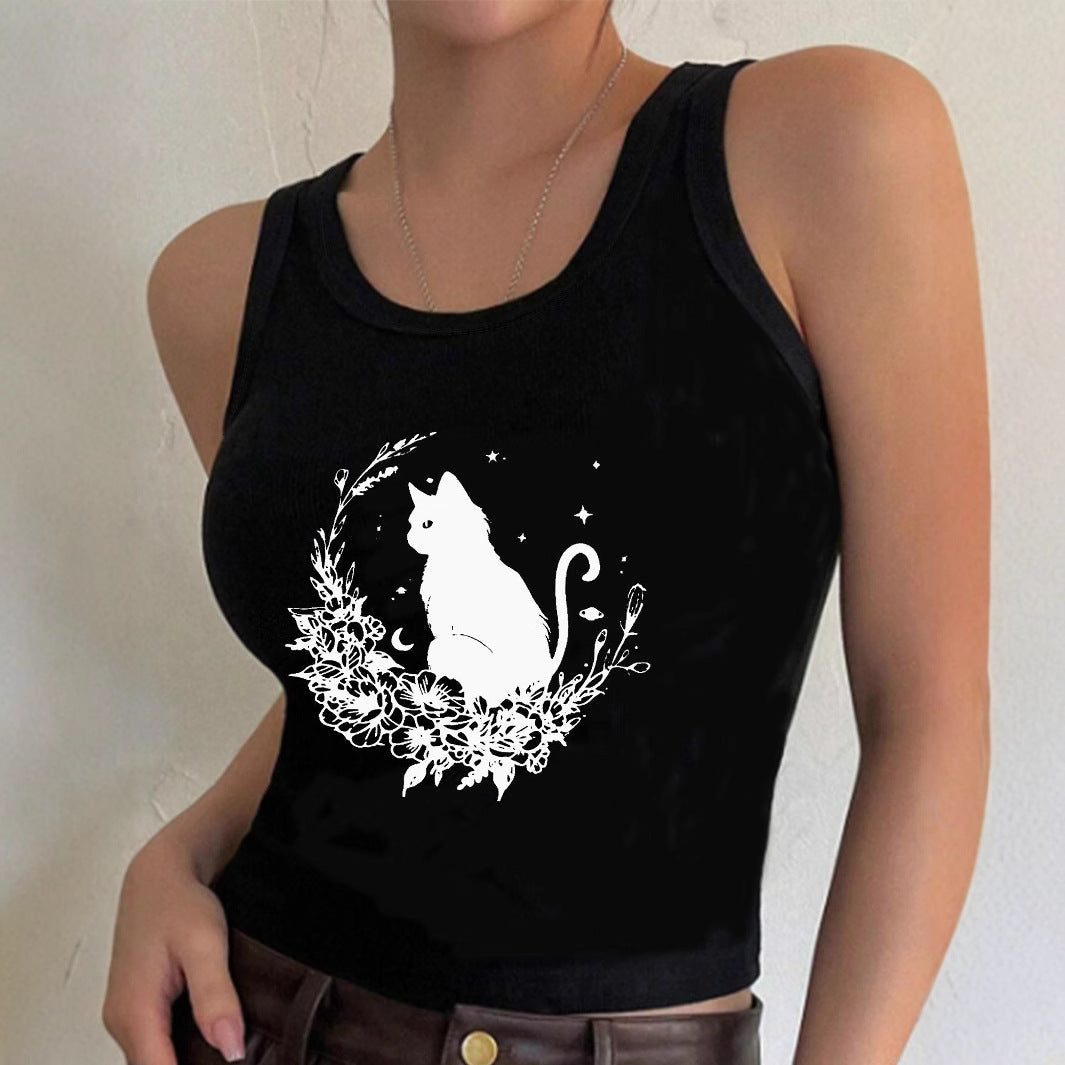 Damen Crop-Top mit einzigartigem Design und modischem Schriftzug R&B