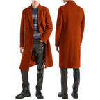 Herren eleganter doppelreihiger Wollmantel R&B