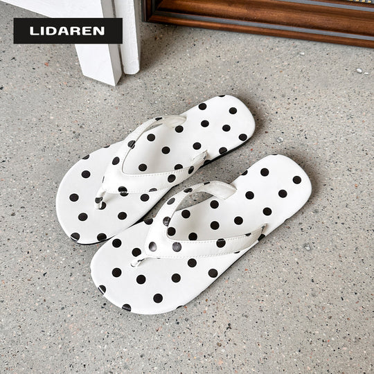 Damen Zehentrenner-Sandalen mit modernem Punkte-Design R&B