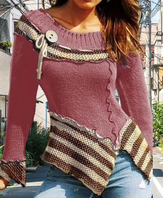 Damen Strickpullover mit kunstvollem Design und eleganten Details R&B