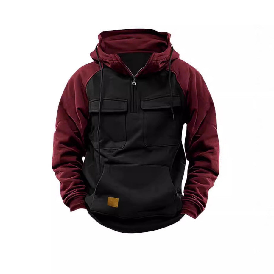 Herren Funktioneller Hoodie mit praktischen Taschen und innovativem Design R&B
