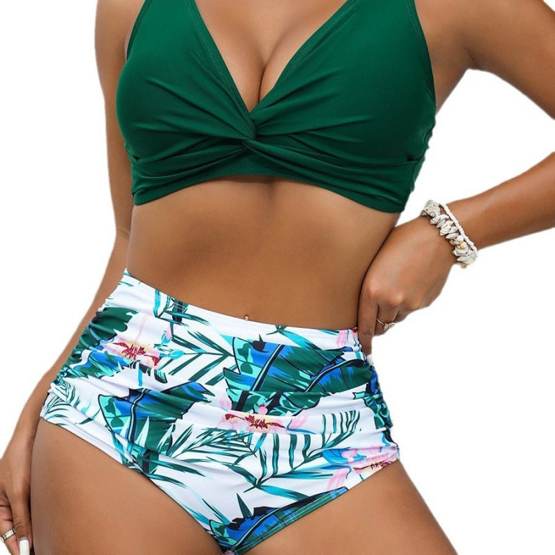 Damen Bikini-Set mit figurschmeichelndem Oberteil und hoch geschnittenem Slip R&B