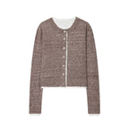 Damen Kurze Strickjacke mit Knopfdetails R&B