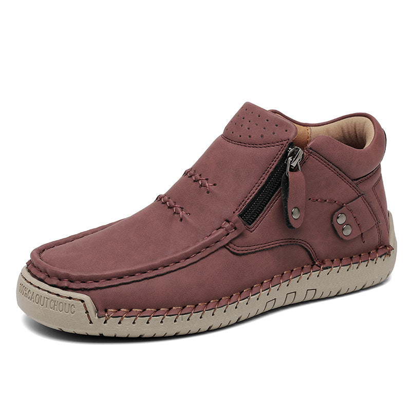 Herren Bequeme und modische Stiefeletten mit Reißverschluss R&B