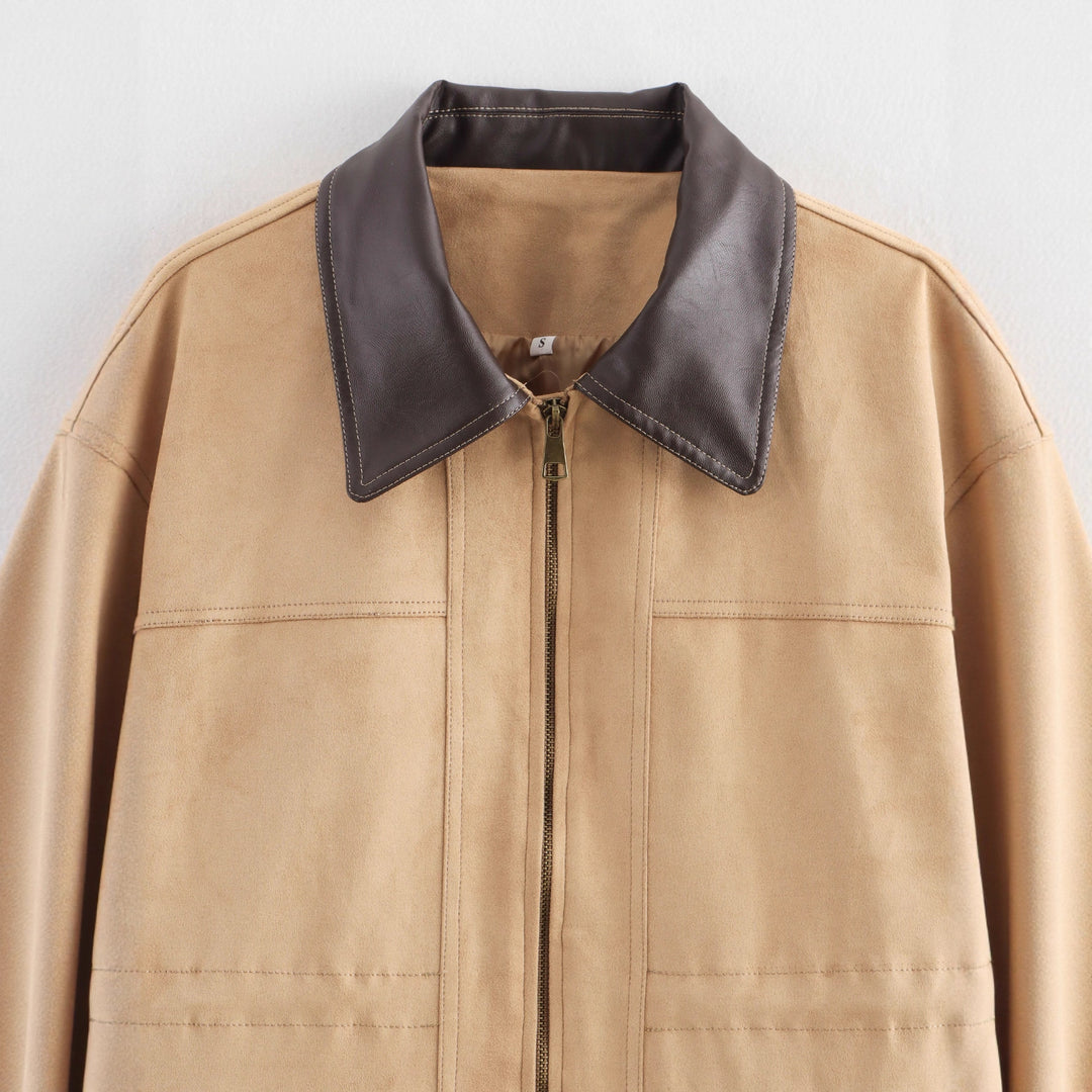 Damen Übergangsjacke mit kragen und praktischen Taschen R&B