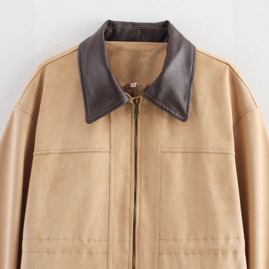Damen Übergangsjacke mit kragen und praktischen Taschen R&B