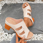 Damen Plattform-Sandalen mit elegantem Schnitt und verzierten Riemen R&B
