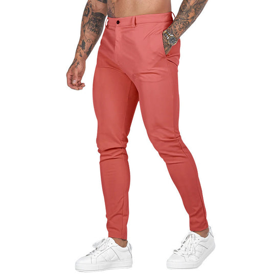 Herren Slim Fit Trousers aus elastischem Material mit seitlichen Taschen R&B