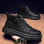 Damen Modische High-Top Stiefel mit rutschfester Sohle und praktischem Reißverschluss