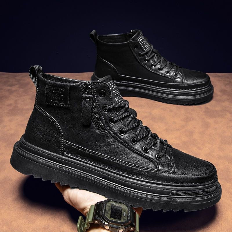 Damen Modische High-Top Stiefel mit rutschfester Sohle und praktischem Reißverschluss