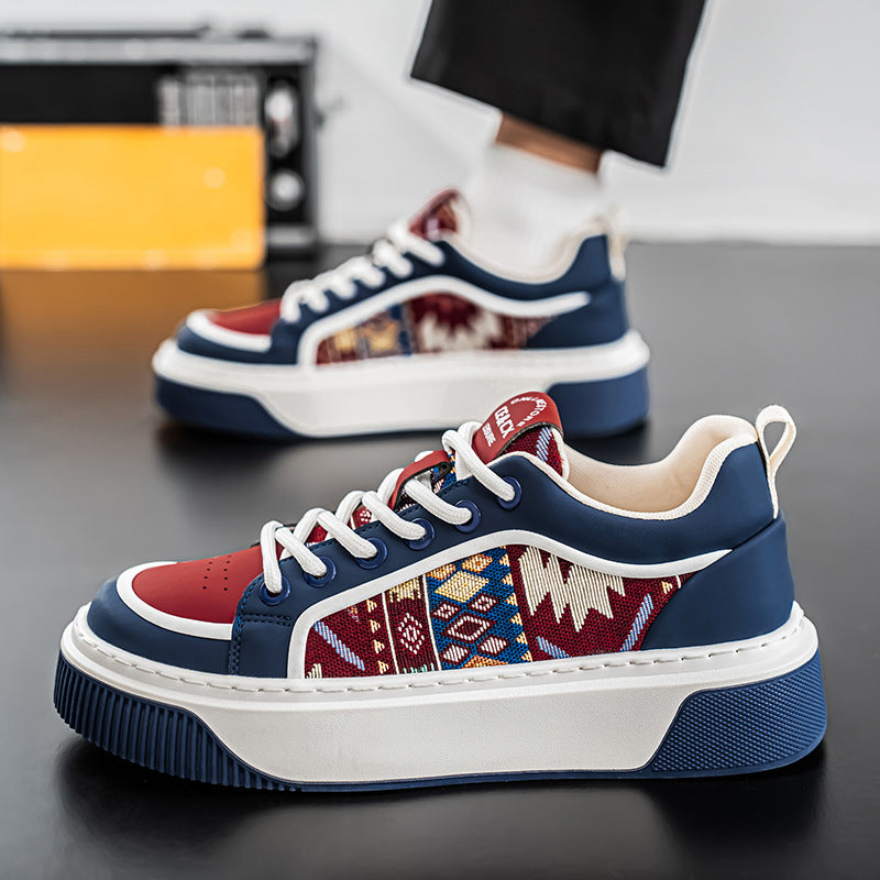 Damen modische Sneakers mit einzigartigem Ethno-Design und bequemer Plattformsohle R&B