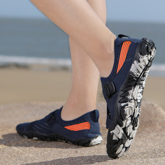Damen Sportliche Aquafitness-Schuhe mit verstellbarem Gurt und rutschfester Sohle R&B