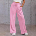 Damen Komfortable Weite Sweatpants mit elastischem Bund und praktischen Taschen R&B