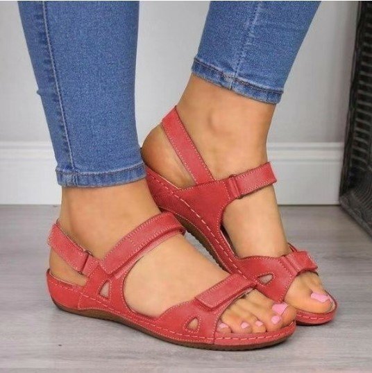 Damen Komfortable Sandalen mit verstellbaren Riemen und anatomischer Fußbett R&B